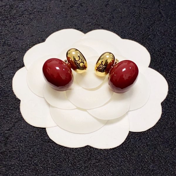 18K Triomphe Red Earrings - 图片 3