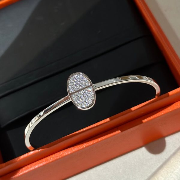 18K Chaine d'Ancre Verso H Bracelet - 图片 4