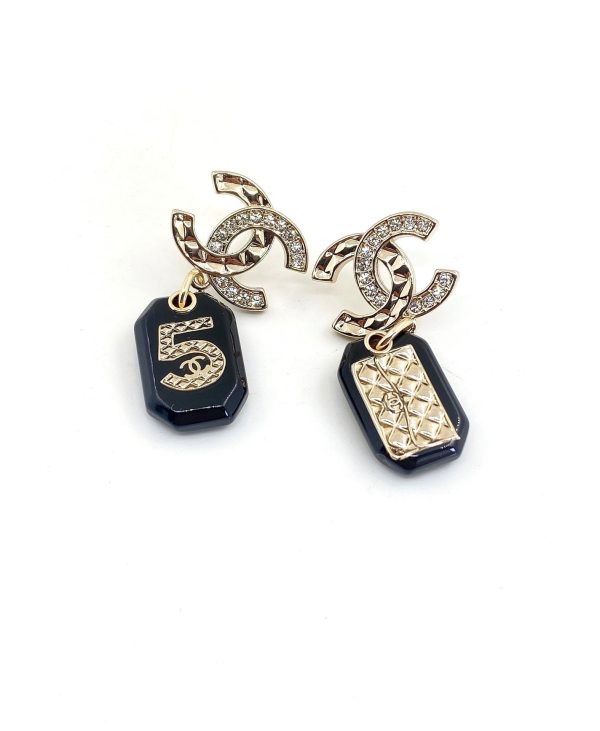 18K CC No.5 Perfume Bottle Earrings - 图片 4