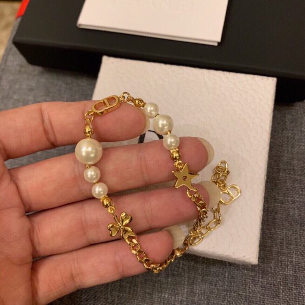 18K Petie CD Pearls Bracelet - 图片 4