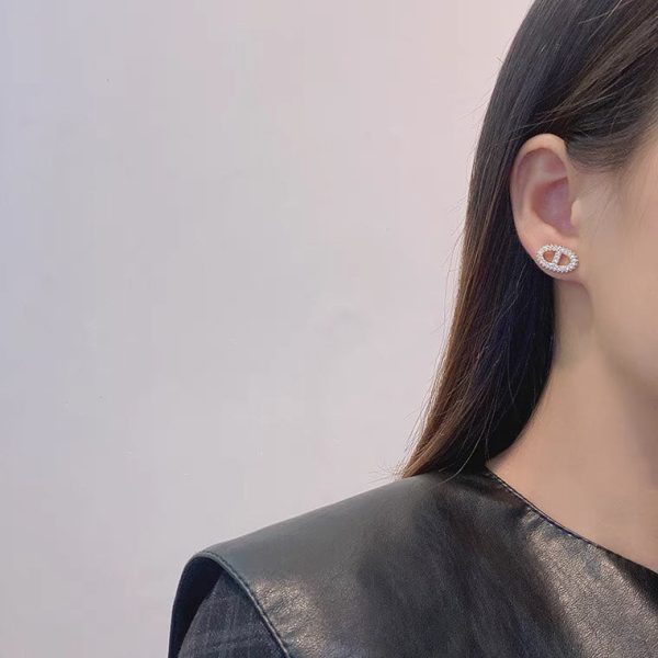 18K Farandole Diamond H Earrings - 图片 3