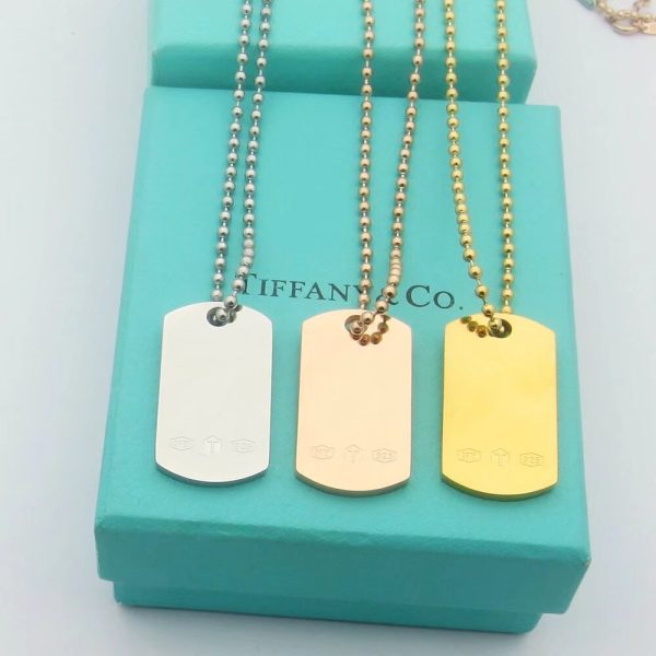 18K T 1837 Makers I.D. Tag Pendant Necklace - 图片 8