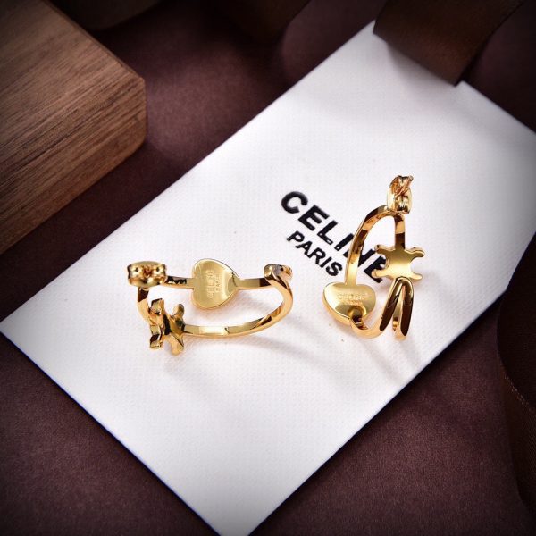 18K Triomphe Heart Earrings - Image 4