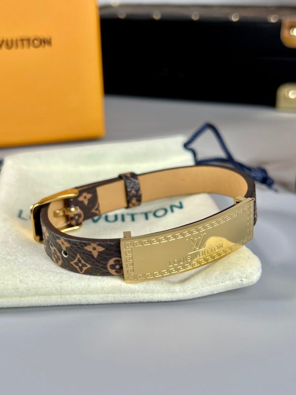 18K Louis Leather Bracelet - Image 4