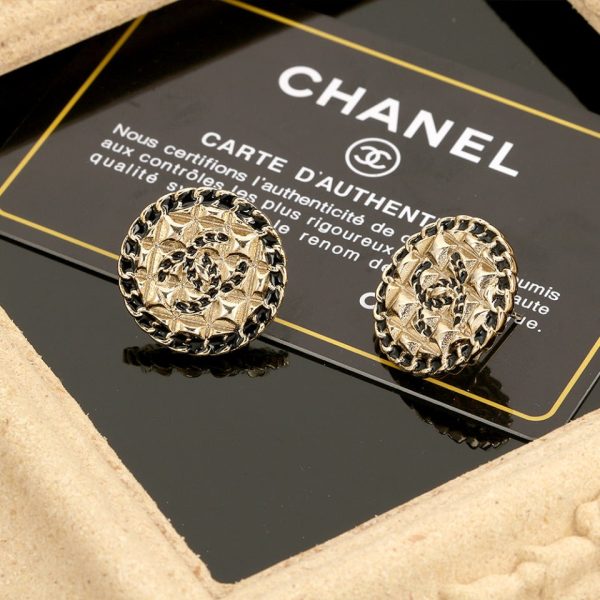 18K CC Strass Earrings - 图片 6