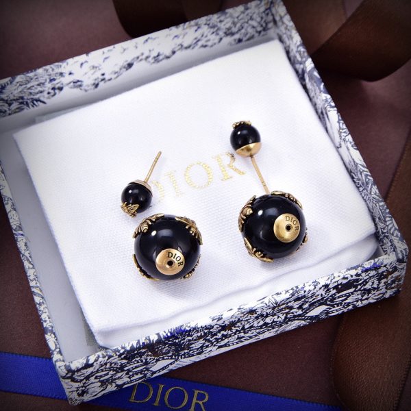 18K CD Tribales Black Earrings - 图片 5