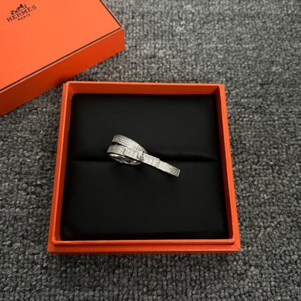 18K Kelly Gavroche Double H Ring - 图片 8