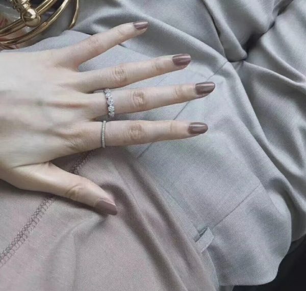 18K Fleurette Wedding Diamond Ring - 图片 5