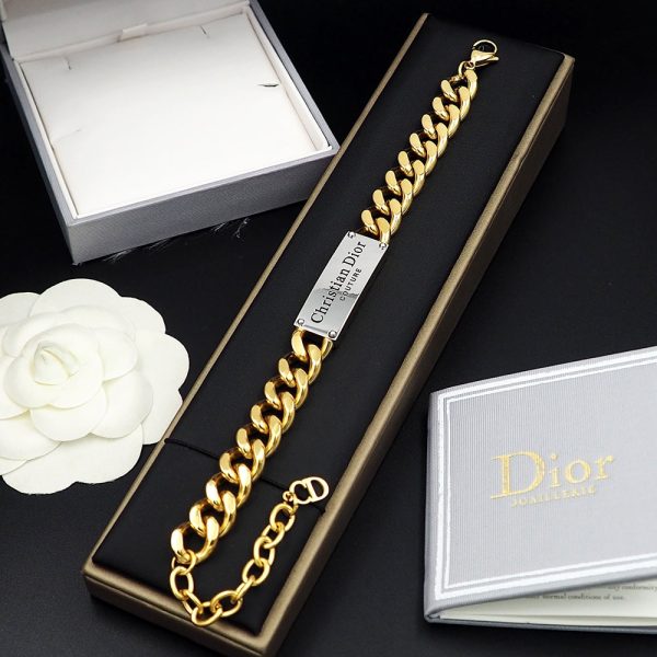 18K CD Chain Link Bracelet - 图片 8