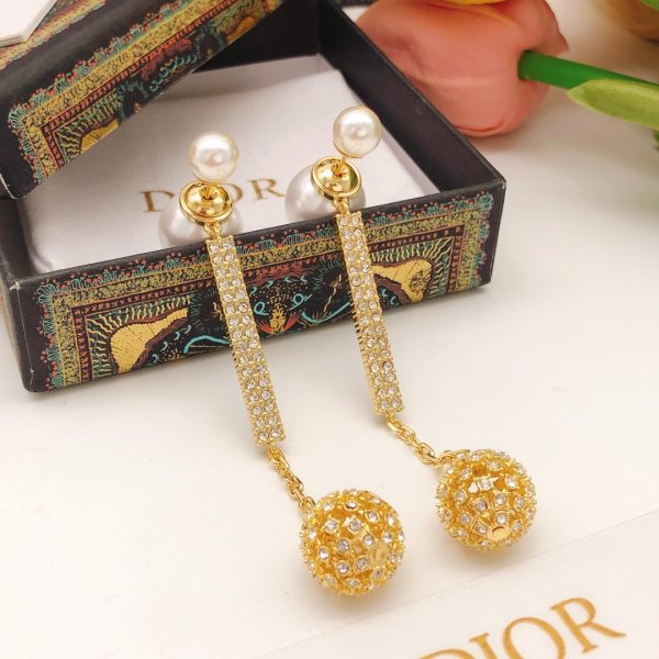 18K CD Tassel Diamonds Earrings - 图片 4