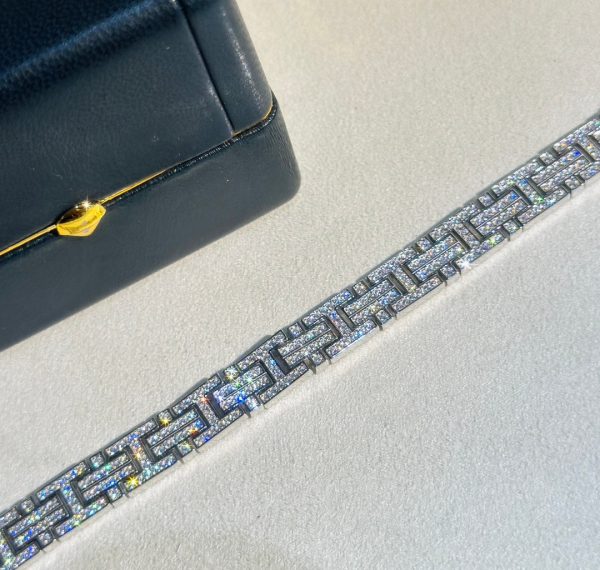 18K Diamond Chain H Bracelet - 图片 6