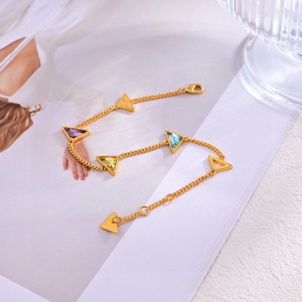 18K Pra Eternal Gold Semi-Precious Stones Bracelet - 图片 2