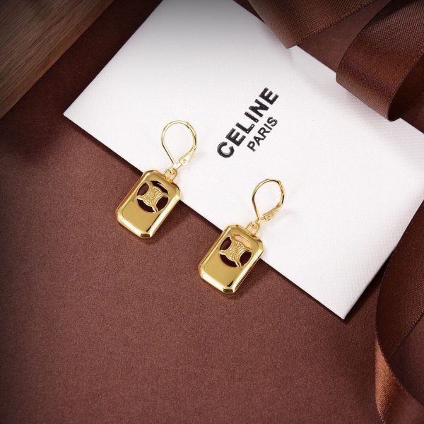 18K Triomphe Square Hoops Earrings - 图片 4