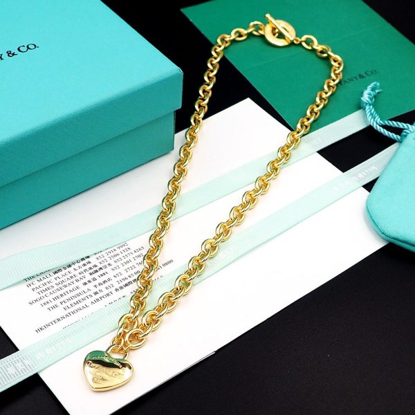 18K T Tag Chain Necklace - 图片 2