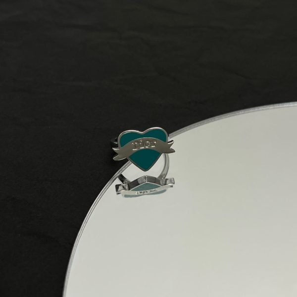 18K CD Blue Heart Ring - 图片 5