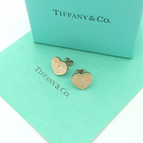 18K Return to Tiffany Heart Tag Stud Earrings - 图片 7