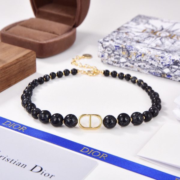 18K CD 30 Montaigne Choker Black Pearls Necklace - 图片 5