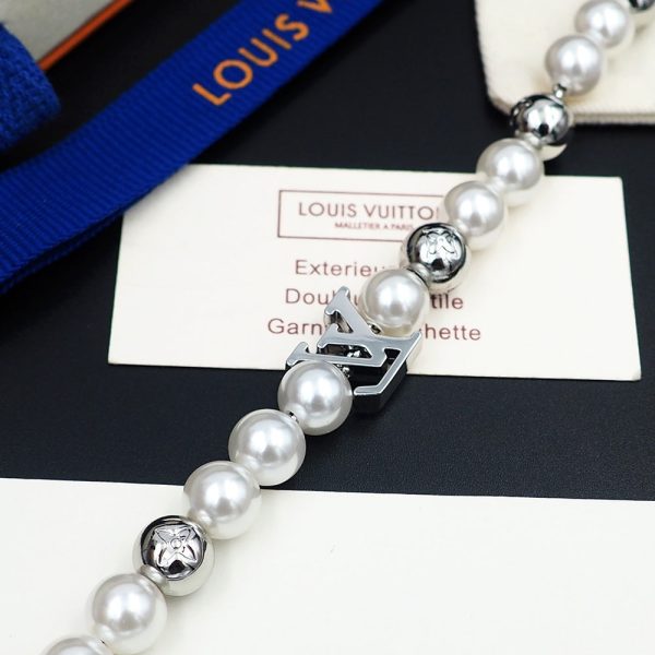 18K Louis Monogram White Pearls Bracelet - 图片 4