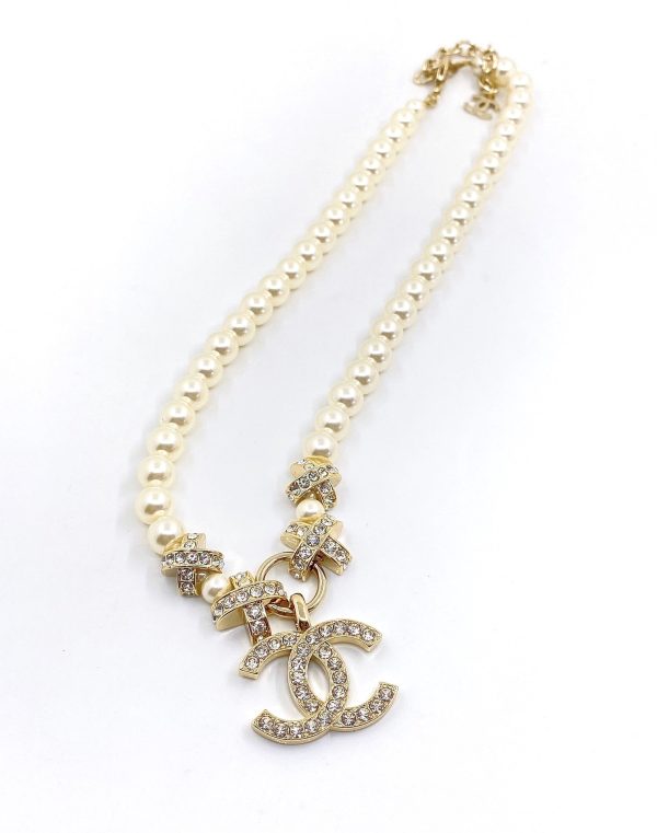 18K CC Pearls Chain Necklace - 图片 4
