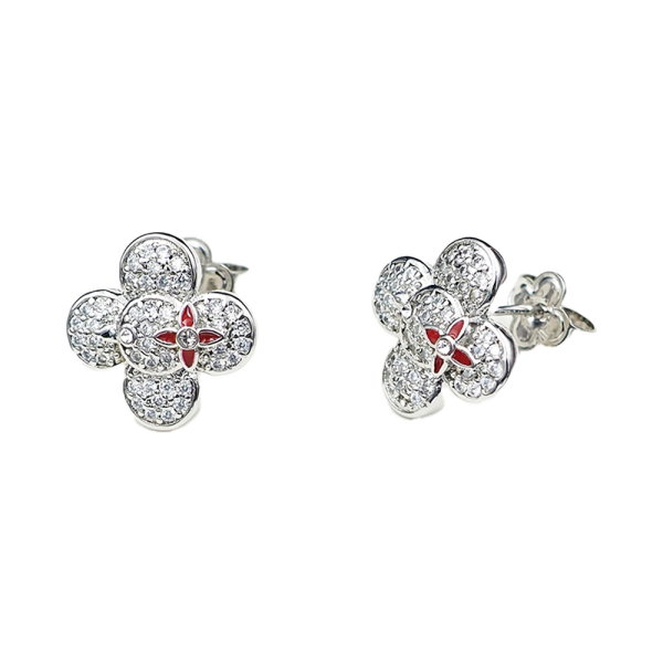 18k Louis Vivienne Diamond Earrings - 图片 2