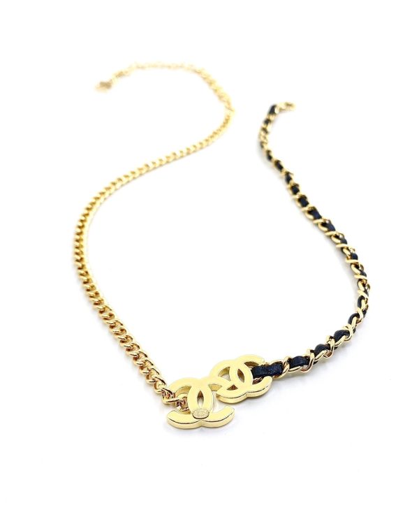 18K CC Black & White Necklace - Image 4