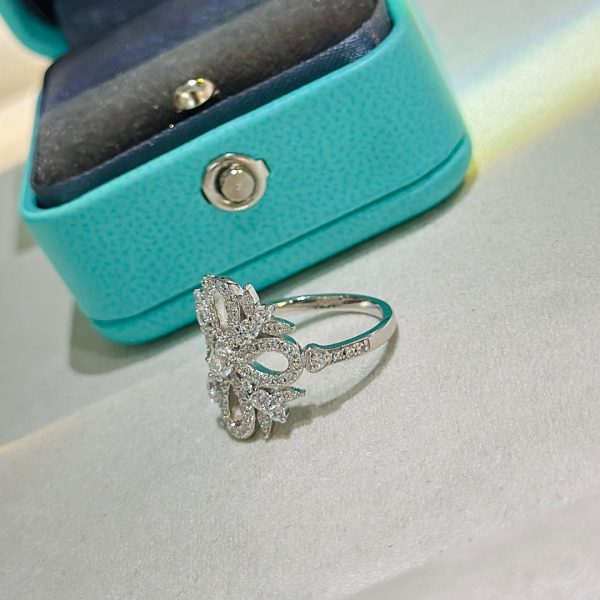 18K T Vinatge Flower Ring - 图片 4
