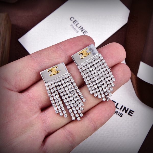 18K Triomphe Diamonds Tassel Earrings - Image 2