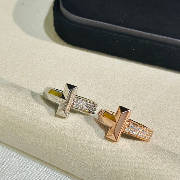 18K T Narrow Pavé Ring - 图片 6
