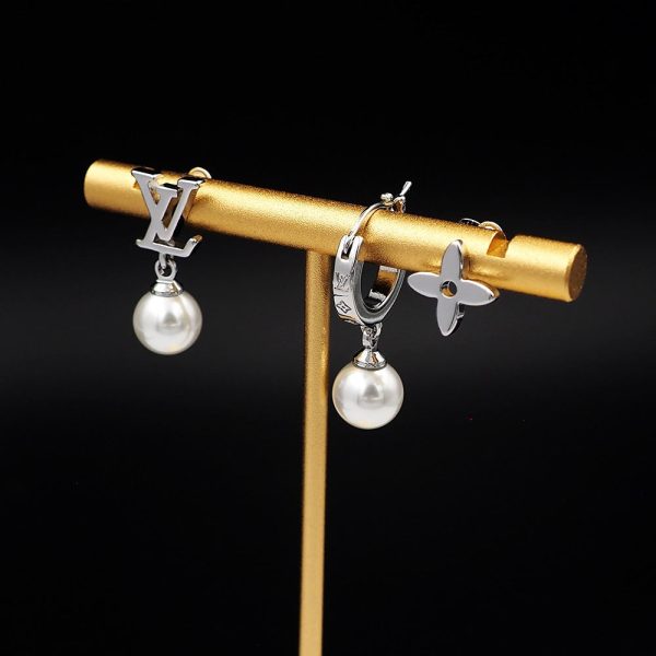 18K Louis Monogram Pearls Earrings - 图片 9
