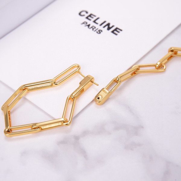 18K Triomphe Chain Earrings - Image 6