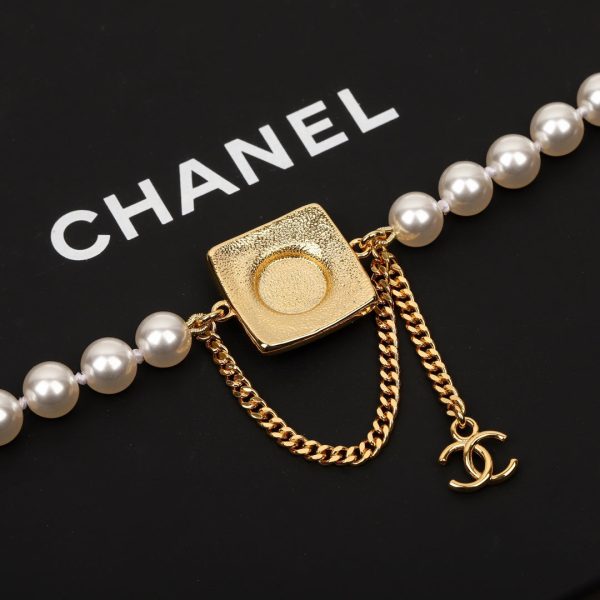 18K CC Pearls Choker Necklace - 图片 4