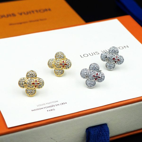 18k Louis Vivienne Diamond Earrings - 图片 9