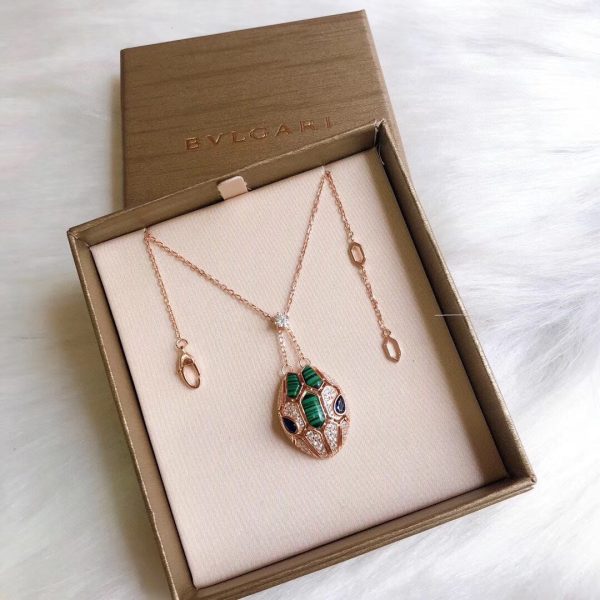 18K BV Serpenti Malachite Necklace - 图片 4