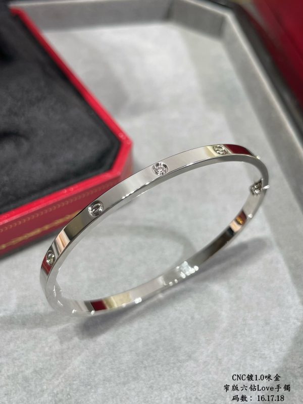 18K Love Six Diamonds Small Bracelet - 图片 4