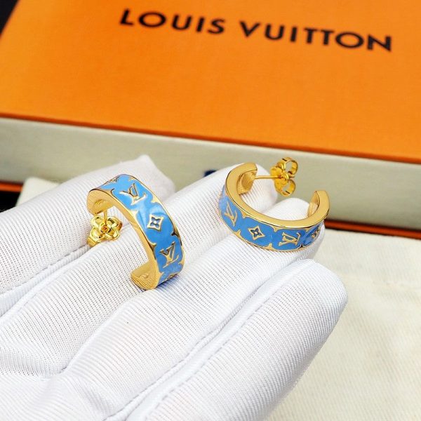 18K Louis Nanogram Enamel Earrings - 图片 14