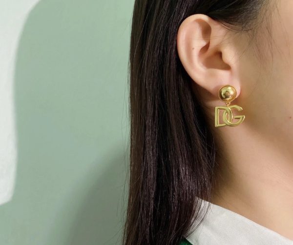 18K DG Gold Earrings - 图片 2