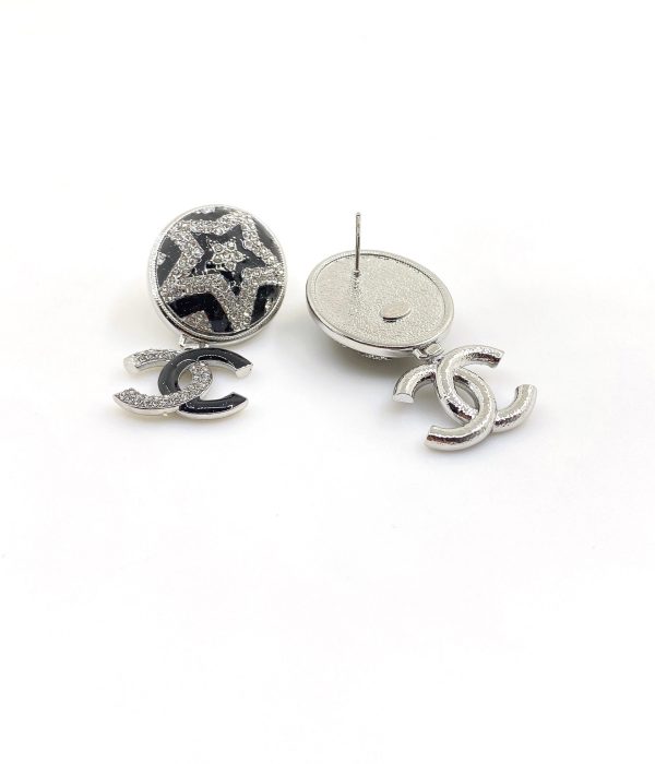 18K CC Diamond Earrings - 图片 5
