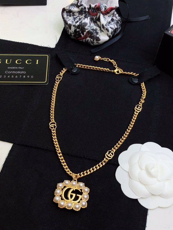 18K Double G Pearl Double G Necklace - 图片 7