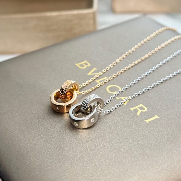 18K BV Two Rings Necklace - 图片 4