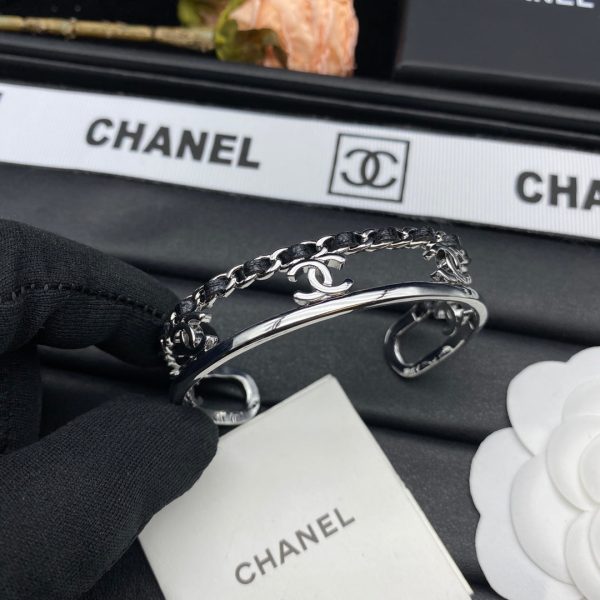 18K CC Crystals Open Bracelet