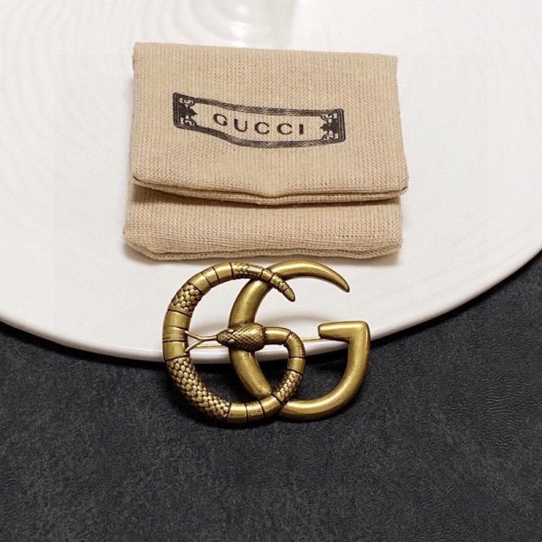 18K Double G Snake Brooch - Image 3