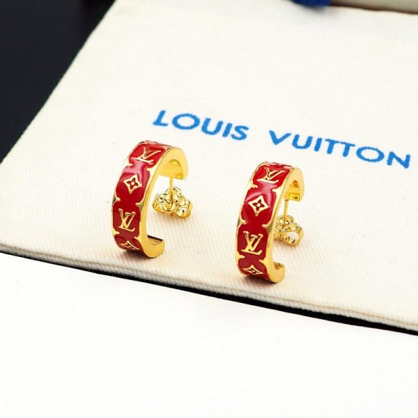 18K Louis Nanogram Enamel Earrings - 图片 8