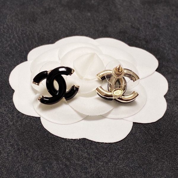 18K CC Black Gold Earrings - 图片 4