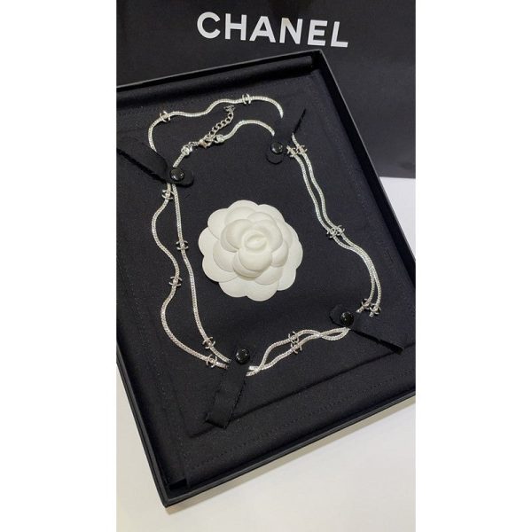 18K CC 24B Flowers Long Necklace - 图片 2