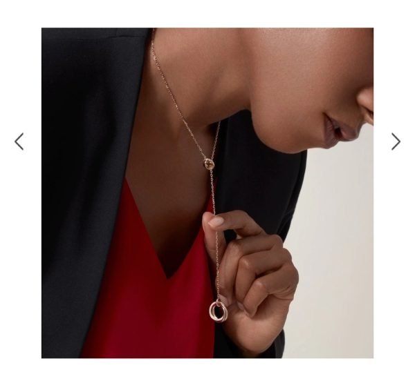 18K Trinity Diamonds Necklace - 图片 5