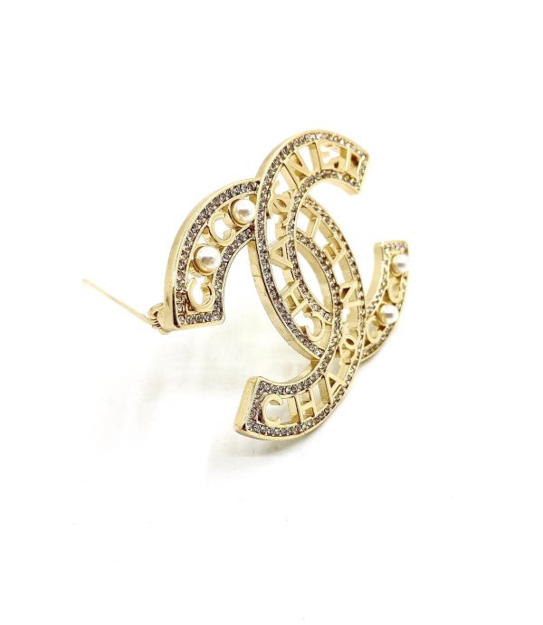 18K CC Script Diamonds Brooch - Image 6
