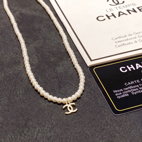 18K CC Pearls Choker Necklace - 图片 3