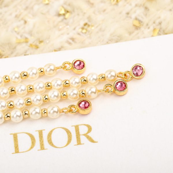 18K Petit CD Tassel Earrings - 图片 3