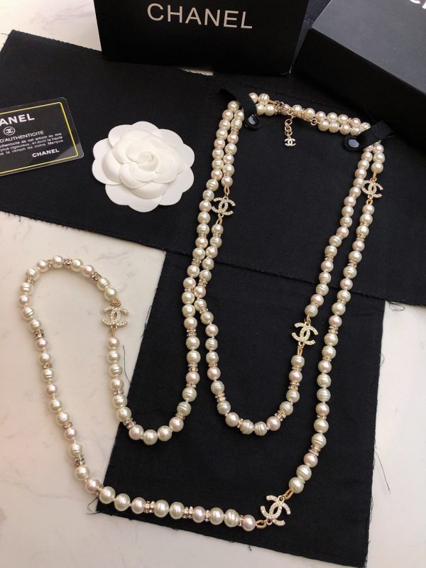 18K CC Pearl Choker Necklace - 图片 2