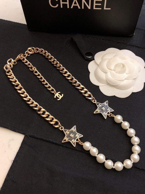 18K CC Star Pearls Necklace - 图片 5